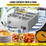 1200w 6-pan Food Warmer Steam Table Steamer Electric Bain Marie Catering Kitchen Image 4
