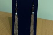 Gold tone chain earrings