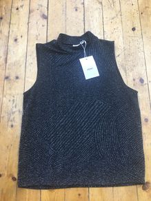 ICHI Black Sparkly sleeveless top (Brand New)
