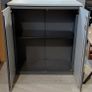 Grey Wooden Cabinet - 2 Doors Image 2