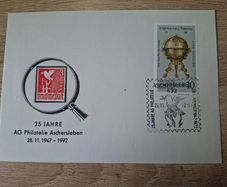 East Germany 1972, Cover on the occasion of "25 Years Philately Aschersleben"- free standard postage