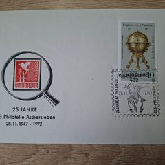 East Germany 1972, Cover on the occasion of "25 Years Philately Aschersleben"- free standard postage