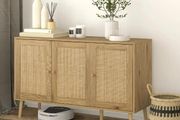 Rattan storage cabinet