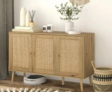 Rattan storage cabinet