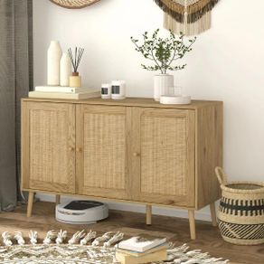Rattan storage cabinet