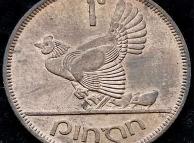 [#417] - Ireland 1952 | One Penny | Irish 1d | Irish Penny | KM.11 | UNC