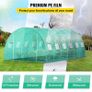 Polytunnel  Large  Green house  Walk-in Tunnel Greenhouse, 20 x 10 x 7 ft Portable Plant Hot House w/ Galvanized Steel Hoops, 3 Top Beams, 4 Diagonal Poles, 2 Zippered Doors & 12 Roll-up Windows, Green Image 2