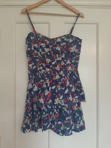 Blue Red Dress - Oasis - Size 12