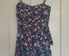 Blue Red Dress - Oasis - Size 12