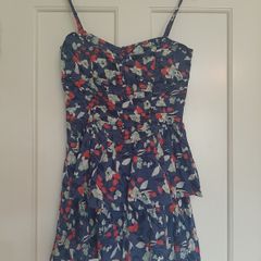 Blue Red Dress - Oasis - Size 12