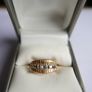 Victorian 14K Gold Two Stone Sapphire & Diamond Ring size L1/2 - 5,1g Image 4