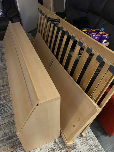King size bed frame with large storage box.