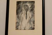 Vintage charcoal nude
