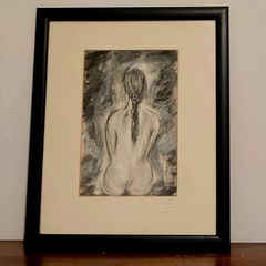 Vintage charcoal nude