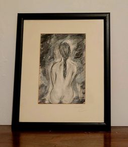 Vintage charcoal nude