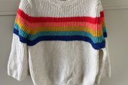 Next Cream with stripes ribbed jumper