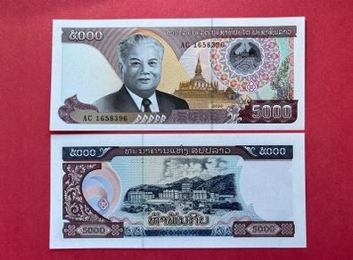 Lao / Laos  5000 Kip  2020. Pick  43.  ( Uncirculated. )