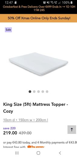 King Size Mattress Topper