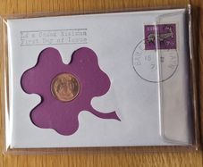 1971 First Day First Issue Ireland 1 New Penny Irish Bird Design