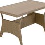 Polyrattan Corner Lounge Garden Furniture Set with WPC Dining Table  Weatherproof Outdoor Corner Sofa Seating Set for Garden, Patio or Balcony  Cream or Grey Image 3