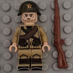 Lego compatible, military figures, soviet russian infantry. 15 figures plus rifles.