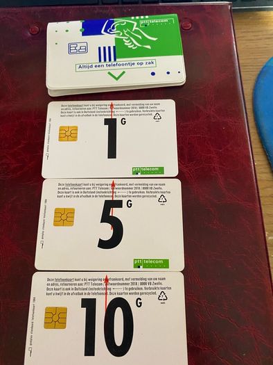 Ptt call card set in wallet