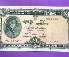 Irish one pound lavery note