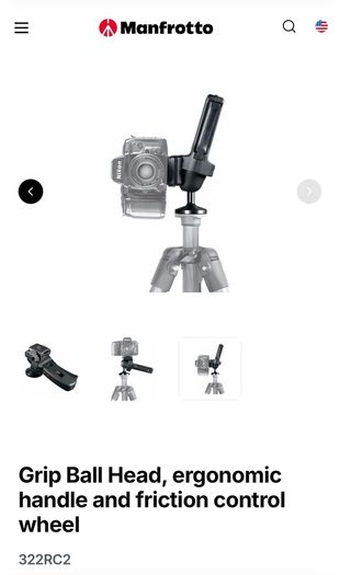Manfrotto 055XPROB high grade tripod and Manfrotto 322RC2 Heavy Duty Grip Ball head
