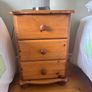Pine bedside locker & headboard Image 2