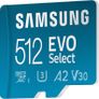 Samsung EVO Select 512GB microSDXC UHS-I U3 130MB/s Full HD and 4K UHD Memory Card inc. SD-Adapter (MB-ME512KA/EU), Blue Image 5