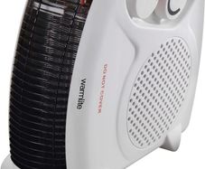 Warmlite WL44001 Thermo Fan Heater with 2 Heat Settings and Overheat Protection, 2000W, White