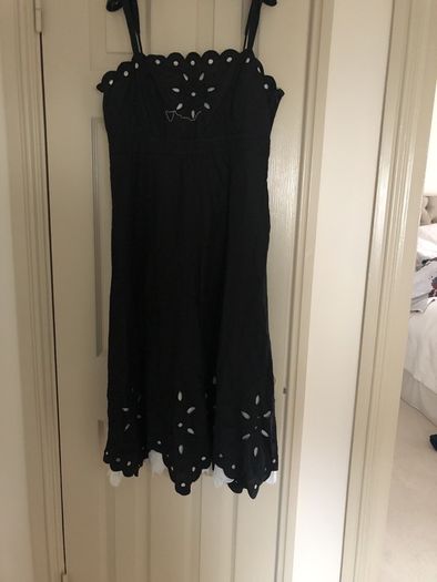 Black & white 100% linen Dress