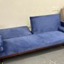 3-Seater Sofa Bed with Gold Legs , Blue velvet Image 3