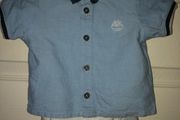 Timberland Shirt Bow Tie &amp; vest 3-6 months