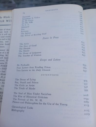 Oscar Wilde, hardback, 1963, Stories Plays Poems Essays. Post 8e D18