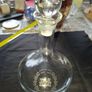 Crystal Glass Decanter CASTLEBLAYNEY GOLF CLUB with a Solid Glass Ball Stopper Postage Available, The Etched Figure of a Golfer Image 2