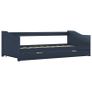 Pull-out Sofa Bed Frame Grey Pinewood 90x200 cm Image 4