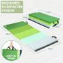 5-Panel Folding Gymnastics Tumbling Mat with Carrying Handles 195 x 75 x 2.8, Thick Exercise Mat, Foldable Tumbling Mat for Kids, Padding for MMA, Gymnastics, Activity Play and Home Gym Image 6