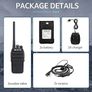 RT24 Walkie Talkie PMR446 License-free Professional Two Way Radio 16 Channels Walkie Talkies Scan TOT with USB Charger and Earpieces,Adults (Black, 1 Pair) Image 7