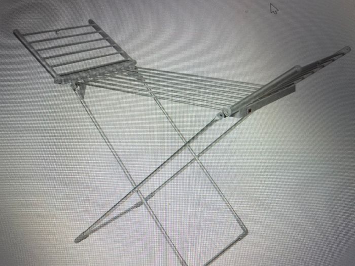 Electric heated clothes airer with cover