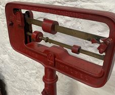 Antique Garvens Wulfel cast iron weighing scale.