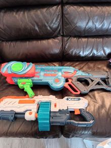 2 Nerf and Zuru  Large Toy Foam Dart Blasters