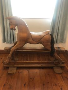 Vintage Rocking horse hand made from solid wood