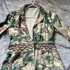 Printed blazer with crystal detail