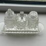 Two Rare Vintage Cut Crystal Cruet Set's Image 7