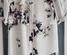 French Connection Floral Shirt Dress Sz 10uk