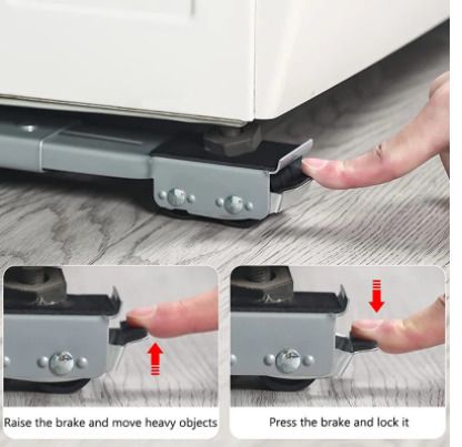 BRAND NEW Refrigerator Movable Stand Adjustable BLACK(2pcs)