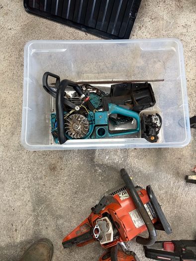 chainsaw, hedge trimmers