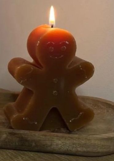 Christmas Gingerbread man candle