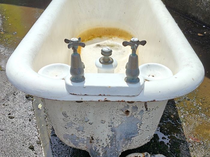 Victorian Bath With Claw Feet And Brass Taps